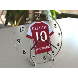 Jack Grealish 10 - Aston Villa FC Football Shirt Clock - Legend Edition