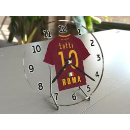 Francesco Totti 10 - AS Roma Football Team Shirt Clock - Legend Edition
