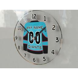 Belfast Giants Gifts - Personalised Ice Hockey Team Jersey Wall Clock