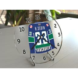 Henrik Sedin 33 - Vancouver Canucks Hockey Jersey Clock - Legend Edition