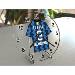 Romelu Lukaku 9 - Inter Milan FC Football Team Shirt Clock - Legend Edition