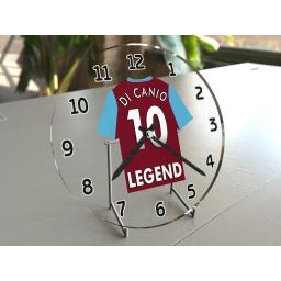 Paulo Di Canio 10 - West Ham United FC Football Shirt Clock - Legend Edition