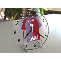 David Platt 7 - Aston Villa FC Football Shirt Clock - Legend Edition