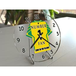 ANY TEAM NUMBER 1 FAN Football Shirt Clock - Perfect Gift for any Fan