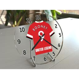 Wayne Rooney 9 - Manchester United FC Football Shirt Clock - Legend Edition