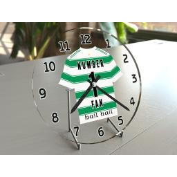 Celtic FC NUMBER 1 FAN Football Shirt Clock - Perfect Gift for any Bhoys Fan