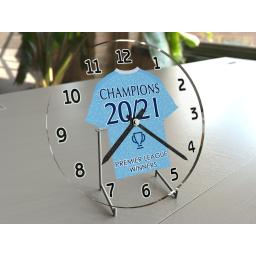 21 Premier League Champions Football Shirt Clock