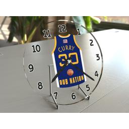 Steph Curry 30 - Golden State Warriors NBA Jersey Clock - Legends Edition