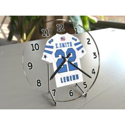 Emmitt Smith 22 - Dallas Cowboys NFL American Football Jersey Clock - Legend Edition