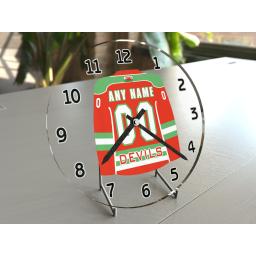 Cardiff Devils Gifts - Personalised Ice Hockey Team Jersey Wall Clock