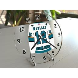 Patrick Marleau 12 - San Jose Sharks Hockey Jersey Clock - Legend Edition