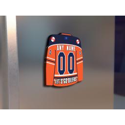 Edmonton Oilers NHL Ice Hockey Team Personalised Fridge Magnet Birthday Card