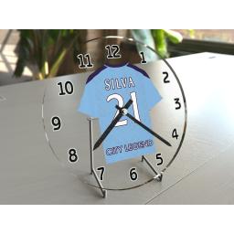 David Silva 21 - Manchester City FC Football Shirt Clock - Legend Edition