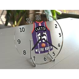 Vince Carter 15 - Toronto Raptors NBA Jersey Clock - Legends Edition