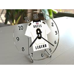 Drew Brees 9 - New Orleans Saints NFL American Football Jersey Clock - Legend Edition