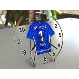 Chelsea FC NUMBER 1 FAN Football Shirt Clock - Perfect Gift for any Blues Fan