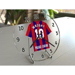 Ian Wright 10 - Crystal Palace FC Football Shirt Clock - Legend Edition