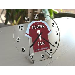 West Ham United FC NUMBER 1 FAN Football Shirt Clock - Perfect Gift for any Hammers Fan