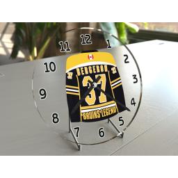 Patrice Bergeron 37 - Boston Bruins Hockey Jersey Clock - Legend Edition