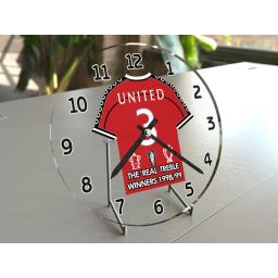 99 Historic Treble Winners Football Shirt Clock - Limited Edition