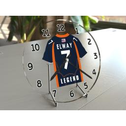 John Elway 7 - Denver Broncos NFL American Football Team Jersey Clock - Legend Edition