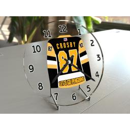 Sidney Crosby 87 - Pittsburgh Penguins Hockey Jersey Clock - Legend Edition