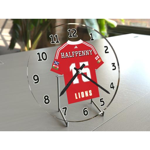 ANY Rugby Union Team Shirt Personalised Wall Clocks