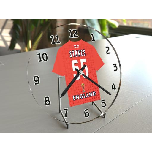 England ODI International Cricket Gifts - Personalised Team Shirt Wall Clock