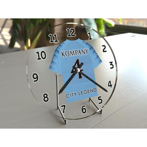 Vincent Kompany 4 - Manchester City FC Football Shirt Clock - Legend Edition