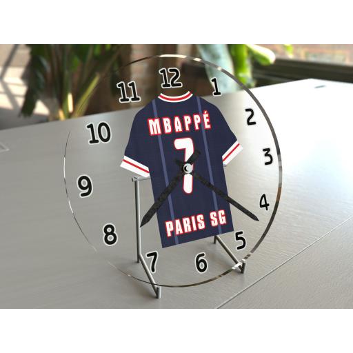 Kylian Mbappe 7 - Paris Saint-Germain F.C. Football Team Shirt Clock - Legend Edition