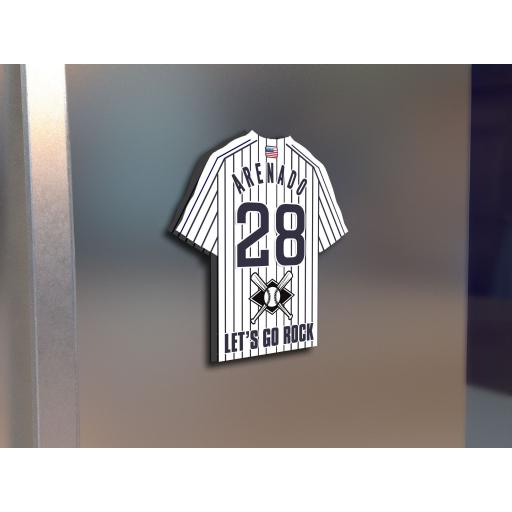 Colorado Rockies MLB Baseball Team Personalised Fridge Magnet Birthday Card