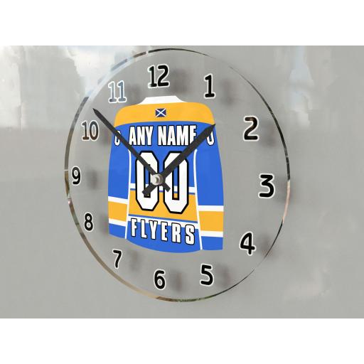 Fife Flyers Gifts - Personalised Ice Hockey Team Jersey Wall Clock