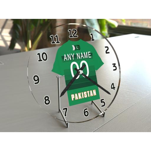 Pakistan ODI International Cricket Gifts - Personalised Team Shirt Wall Clock