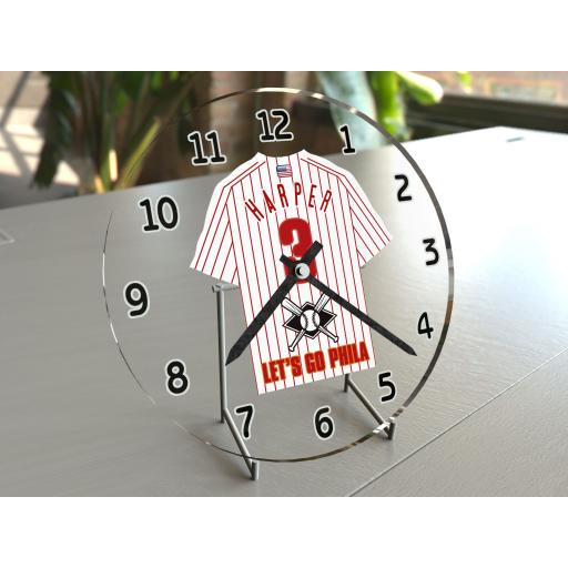 Philadelphia Phillies MLB Personalised Gifts - Baseball Team Wall Clock