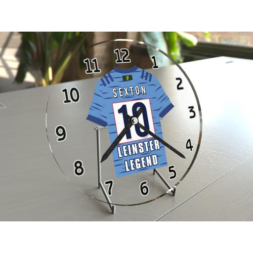 Jonathan Sexton 10 - Leinster Rugby Team Jersey Clock - Legends Edition
