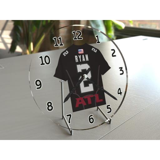 Matt Ryan 2 - Atlanta Falcons NFL American Football Jersey Clock - Legend Edition