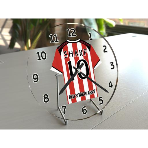 Billy Sharp 10 - Sheffield United FC Football Shirt Clock - Legend Edition