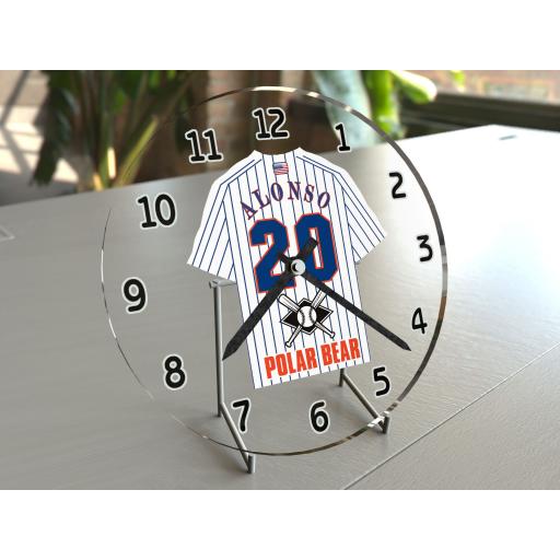 New York Mets MLB Personalised Gifts - Baseball Team Wall Clock