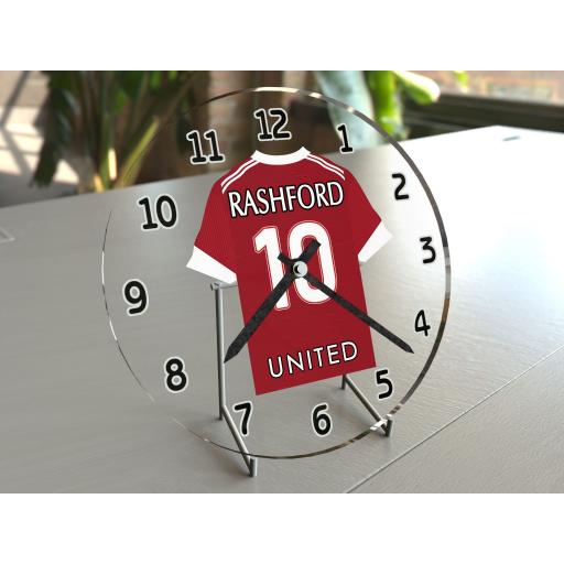 Marcus Rashford 10 - Manchester United FC Football Shirt Clock - Legend Edition