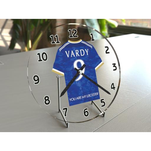 Jamie Vardy 9 - Leicester City FC Football Shirt Clock - Legend Edition
