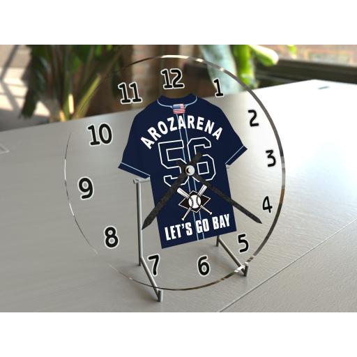 Tampa Bay Rays MLB Personalised Gifts - Baseball Team Wall Clock