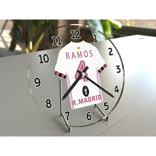 Sergio Ramos 4 - CF Real Madrid Football Team Shirt Clock - Legend Edition