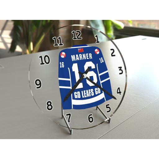 Mitch Marner 16 - Toronto Maple Leafs Hockey Jersey Clock - Legend Edition