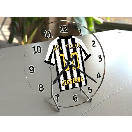 Alessandro Del Piero 10 - Juventus FC Football Team Shirt Clock - Legend Edition