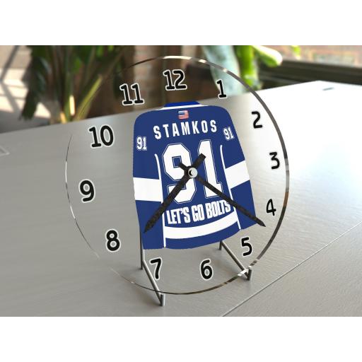 Steven Stamkos 91 - Tampa Bay Lightning Hockey Jersey Clock - Legend Edition