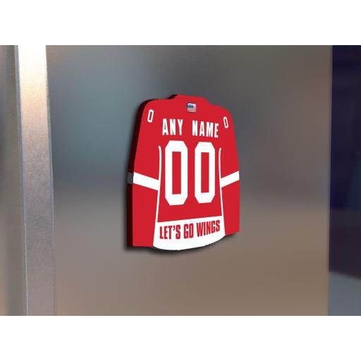 Detroit Red Wings NHL Ice Hockey Team Personalised Fridge Magnet Birthday Card