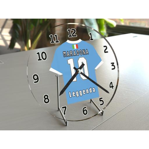 Diego Maradona 10 - S.S.C. Napoli Football Team Shirt Clock - Legend Edition