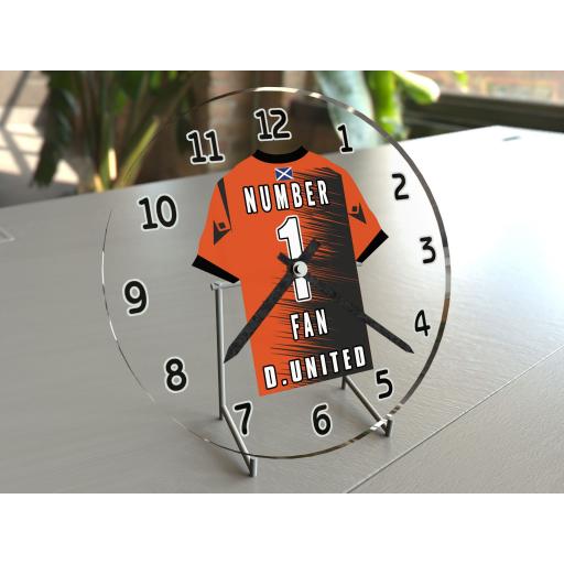 Dundee United FC NUMBER 1 FAN Football Shirt Clock - Perfect Gift for any Terrors Fan
