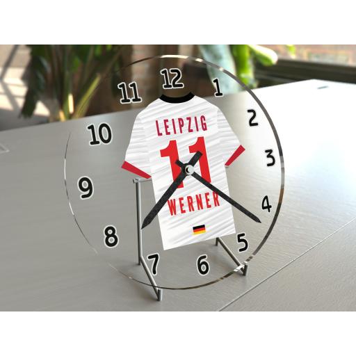 Timo Werner 11- RB Leipzig Football Team Shirt Clock - Legend Edition