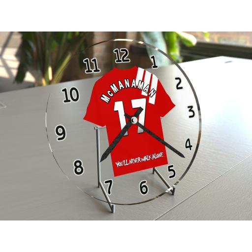 Steve McManaman 17 - Liverpool FC Football Shirt Clock - Legend Edition